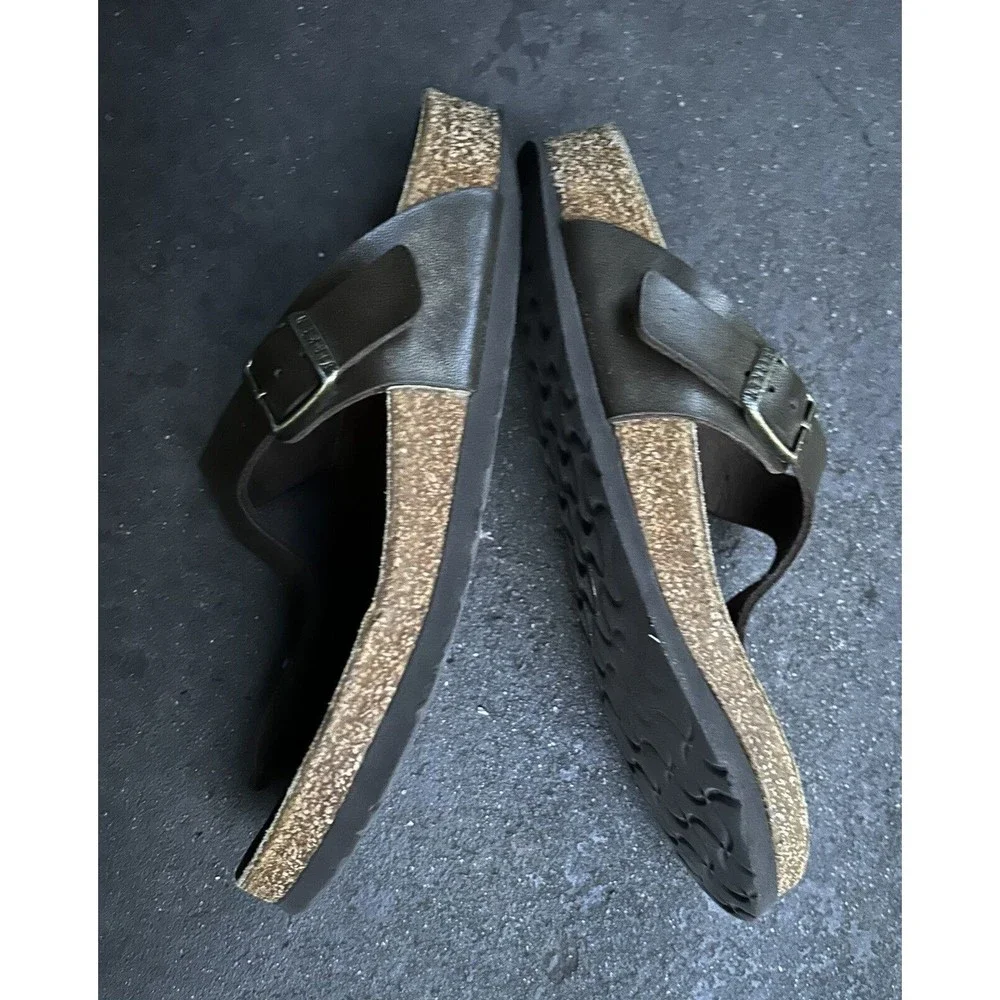 Womens Birkenstock Gizeh Style Bronzo Brown Color T-Strap Size 38 L7 M5 - Picture 3 of 7